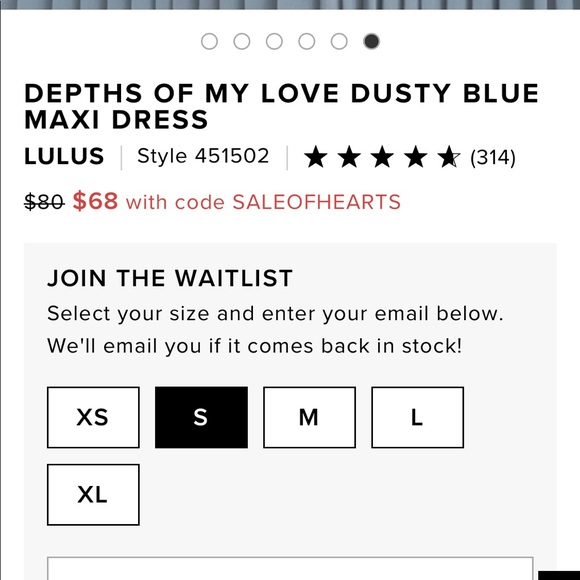 Lulus - dusty blue maxi dress - Picture 4 of 7